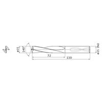 三菱マテリアル スーパーバニッシュドリル MAS1500MB:HTI10 1本（直送品）