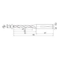 三菱マテリアル WSTARドリル MMS0360X5DB:DP7020 1本（直送品）