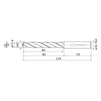 三菱マテリアル WSTARドリル MMS1580X3DB:DP7020 1本（直送品）