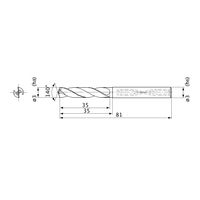 三菱マテリアル ＷＳＴＡＲドリル MVS0300X08S030:DP1020 1本 （直送品