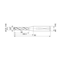 三菱マテリアル ＷＳＴＡＲドリル MVS0390X05S060:DP1020 1本 （直送品