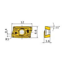 三菱マテリアル カッタ用インサート AOMT123630PEERーM:MP7130 1セット(10個)（直送品）