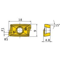 三菱マテリアル カッタ用インサート AOMT184850PEERーH:MP7130 1セット(10個)（直送品）