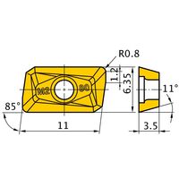 三菱マテリアル カッタ用インサート APMT1135PDERーM2:VP15TF 1セット(10個)（直送品）