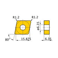 三菱マテリアル 旋削用インサート(ネガ) CNMG160612ーRM:MP7035 1セット(10個)（直送品）