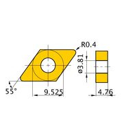 三菱マテリアル 旋削用インサート(ネガ) DNMG110404ーLM:MP7035 1セット(10個)（直送品）