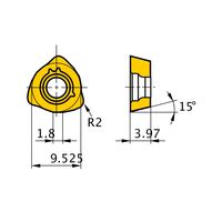 三菱マテリアル カッタ用インサート JDMW09T320ZDSRーFT:VP15TF 1セット(10個)（直送品）