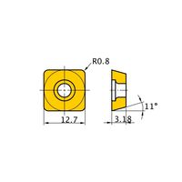 三菱マテリアル 旋削用インサート(ポジ) SPMW120308:VP15TF 1セット(10個)（直送品）