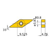 三菱マテリアル 旋削用インサート(ネガ) VNMG160408ーMA:VP15TF 1セット(10個)（直送品）