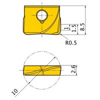 三菱マテリアル カッタ用インサート SUFT10R05:MP8010 1セット(2個)（直送品）