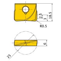 三菱マテリアル カッタ用インサート SUFT25R05:MP8010 1セット(2個)（直送品）
