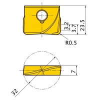 三菱マテリアル カッタ用インサート SUFT32R05:MP8010 1セット(2個)（直送品）