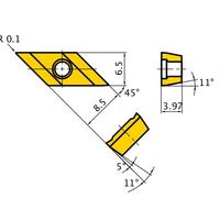 三菱マテリアル チップ UPコートP級 TAWC12T301ー45GM:VP15TF 1セット(10個)（直送品）