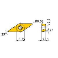 三菱マテリアル 旋削用インサート(ポジ) VBET1103V3RーSN:VP15TF 1セット(10個)（直送品）