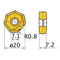 三菱マテリアル カッタ用インサート WNEU2007ZEN7CーWP:VP15TF 1セット(10個)（直送品）