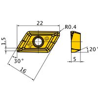 三菱マテリアル カッタ用インサート XDGT1550PDFRーG04:LC15TF 1セット(10個)（直送品）