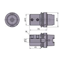 三菱マテリアル HSKーTボーリングバー取付け用ホルダ H63THーB12ー70 1個（直送品）