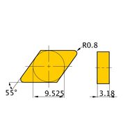 三菱マテリアル CBNインサート(ネガ) DNGN110308:MBS140 1個（直送品）