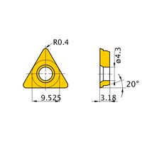 三菱マテリアル PCDインサート(ポジ) TEGX160304:MD220 1個（直送品）