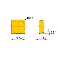 三菱マテリアル 旋削用インサート(ポジ) SPGN090304:NX2525 1セット(10個)（直送品）