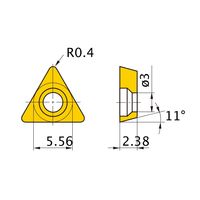 三菱マテリアル 旋削用インサート(ポジ) TPMX090204L:NX2525 1セット(10個)（直送品）