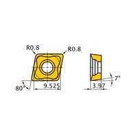 三菱マテリアル 旋削用インサート(ポジ) CCMX09T308ENーB:F7030 1セット(10個)（直送品）
