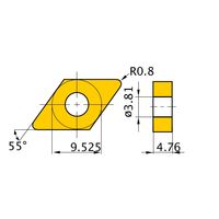 三菱マテリアル 旋削用インサート(ネガ) DNMG110408ーLM:MC7015 1セット(10個)（直送品）