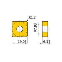 三菱マテリアル 旋削用インサート（ネガ） SNMM190612-HX:UH6400 1