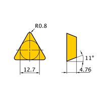 三菱マテリアル 旋削用インサート(ポジ) TPMN220408:F7030 1セット(10個)（直送品）