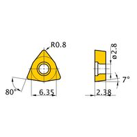 三菱マテリアル 旋削用インサート(ポジ) WCMT040208:UE6020 1セット(10個)（直送品）