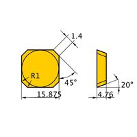 三菱マテリアル カッタ用インサート SEEN1504AFSN1:MC5020 1セット(10個)（直送品）