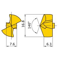 三菱マテリアル ドリル用インサート STAWN1680T:VP15TF 1個（直送品）