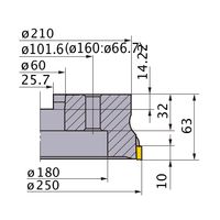三菱マテリアル フライス用カッター VOX400ー250C34R 1個（直送品）
