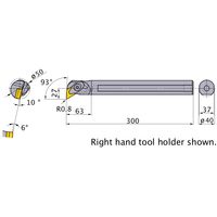 三菱マテリアル ダブルクランプディンプルバー A40TーDDUNL15 1個（直送品）