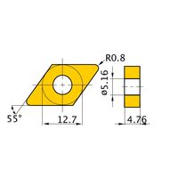 三菱マテリアル 旋削用インサート(ネガ) DNMA150408:HTI10 1セット(10個)（直送品）