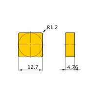 三菱マテリアル 旋削用インサート(ネガ) SNMN120412:UTI20T 1セット(10個)（直送品）