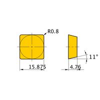 三菱マテリアル 旋削用インサート(ポジ) SPMN150408:UTI20T 1セット(10個)（直送品）