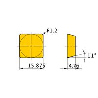 三菱マテリアル 旋削用インサート(ポジ) SPMN150412:UTI20T 1セット(10個)（直送品）