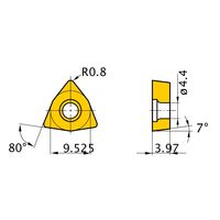 三菱マテリアル 旋削用インサート(ポジ) WCMT06T308:UTI20T 1セット(10個)（直送品）