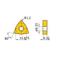 三菱マテリアル 旋削用インサート(ネガ) WNMG100612ーRS:MT9015 1セット(10個)（直送品）