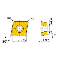 三菱マテリアル 旋削用インサート(ポジ) CCET09T300RーSN:HTI10 1セット(10個)（直送品）