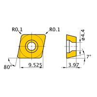 三菱マテリアル 旋削用インサート(ポジ) CCET09T301LーSN:HTI10 1セット(10個)（直送品）