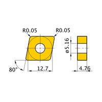 三菱マテリアル 旋削用インサート(ネガ) CNGG1204V5ーFJ:RT9010 1セット(10個)（直送品）