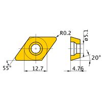 三菱マテリアル 旋削用インサート(ポジ) DEGX150402L:HTI10 1セット(10個)（直送品）