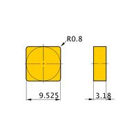 三菱マテリアル 旋削用インサート(ネガ) SNGN090308:HTI10 1セット(10個)（直送品）