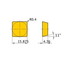 三菱マテリアル 旋削用インサート(ポジ) SPGN150404:UTI20T 1セット(10個)（直送品）