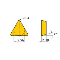 三菱マテリアル 旋削用インサート(ポジ) TCGN090204:HTI10 1セット(10個)（直送品）