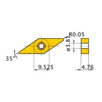 三菱マテリアル 旋削用インサート(ネガ) VNGG1604V5ーFJ:RT9010 1セット(10個)（直送品）