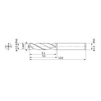 三菱マテリアル WSTARドリル MVE1260X02S130:DP1020 1本（直送品）