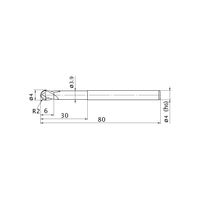 三菱マテリアル DFエンドミル DF2XLBR0200N300 1本（直送品）